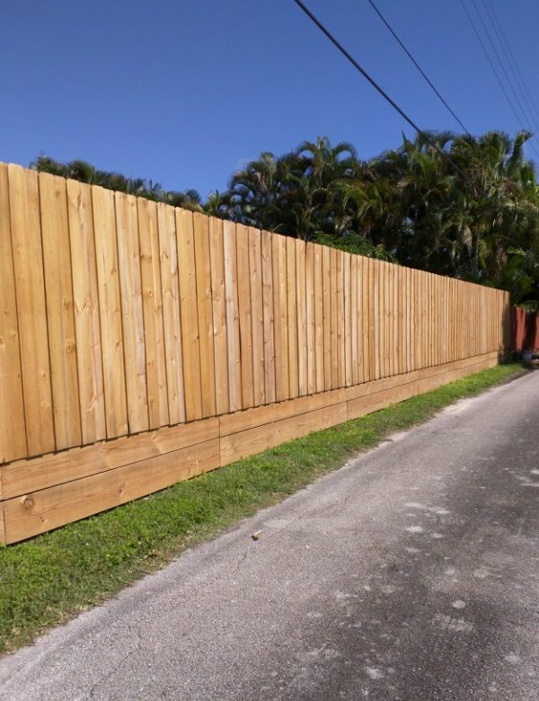 wooden garden fence